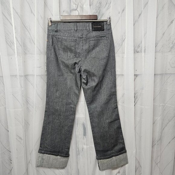 Escada Jeans Gray Cuffed Industrial Punk Grunge Boot Cut 32" x 31" - Picture 8 of 16